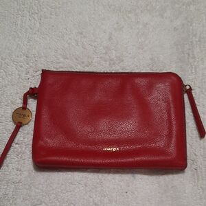 Margot Red Leather Travel Pouch